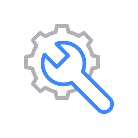 repair vector colour line iconのイラスト素材