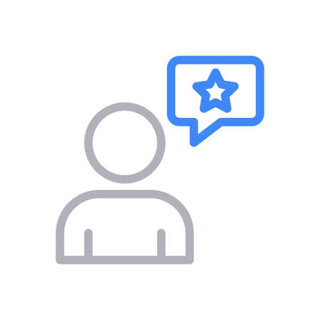 feedback vector colour line iconのイラスト素材