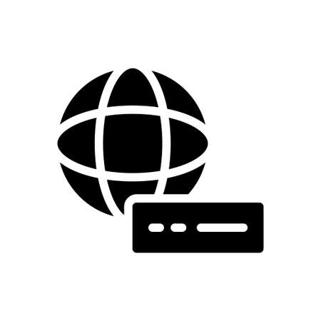 lock vector glyph flat iconのイラスト素材