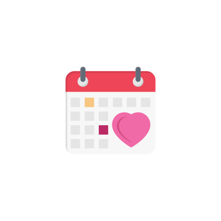 calendar vector flat colour iconのイラスト素材