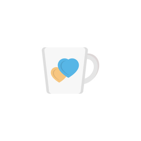 cup vector flat colour iconのイラスト素材