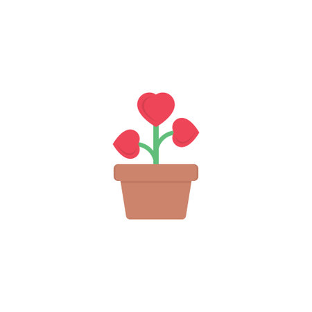 plant vector flat colour iconのイラスト素材