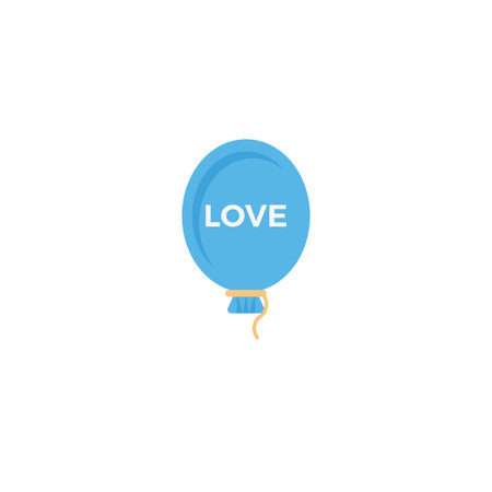 love balloon vector flat colour iconのイラスト素材
