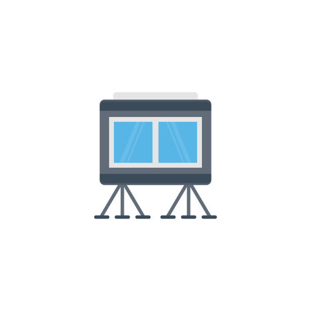 observatory vector flat colour iconのイラスト素材