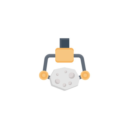 rock vector flat colour iconのイラスト素材