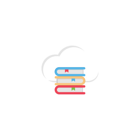 books vector colour flat iconのイラスト素材