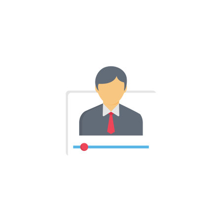 teacher vector colour flat iconのイラスト素材