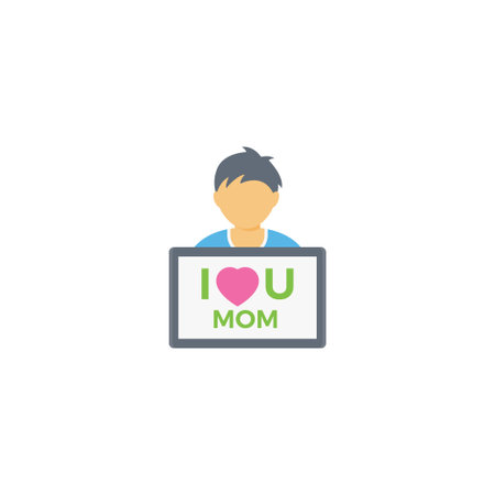 wishing vector flat colour iconのイラスト素材
