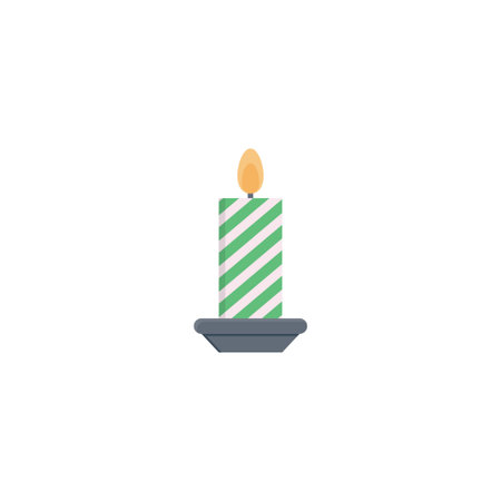 candle vector flat colour iconのイラスト素材