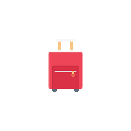 luggage vector flat colour iconのイラスト素材