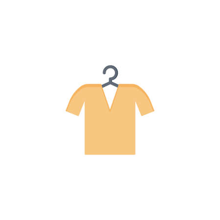shirt hanger vector flat colour iconのイラスト素材