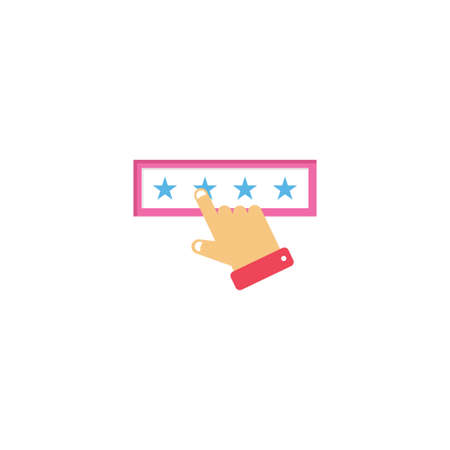 rating vector flat colour iconのイラスト素材