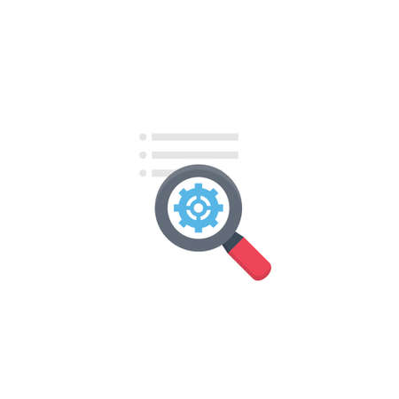 search vector flat colour iconのイラスト素材