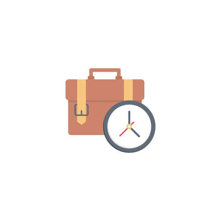 portfolio time vector flat colour iconのイラスト素材