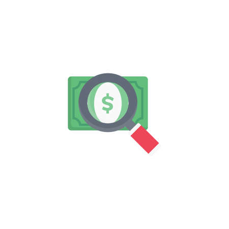 dollar vector colour flat iconのイラスト素材