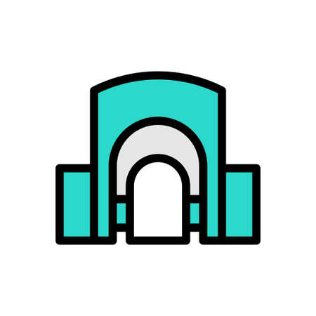 zoo vector color line iconのイラスト素材