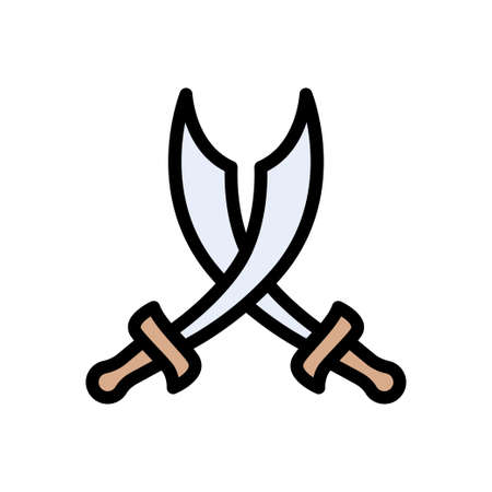 viking vector color line iconのイラスト素材