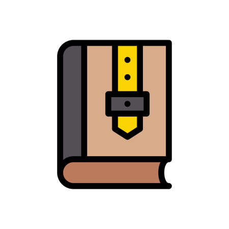 book vector color line iconのイラスト素材