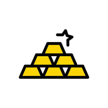 gold vector color line iconのイラスト素材