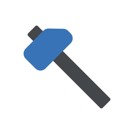 hammer vector glyph color iconのイラスト素材