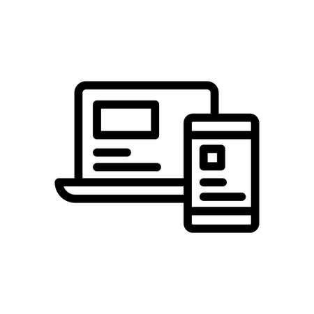 desin vector color thin iconのイラスト素材