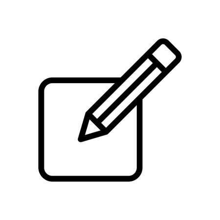 edit vector thin line iconのイラスト素材