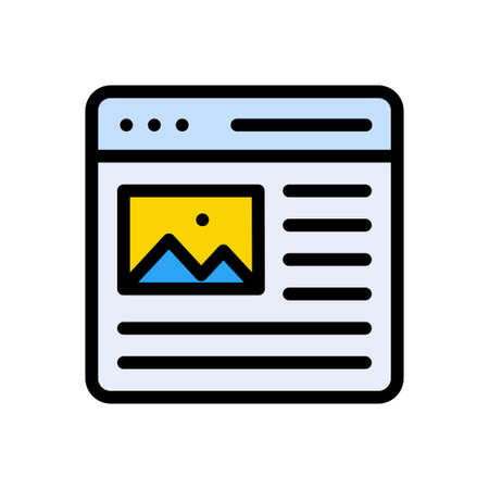 browser vector color line iconのイラスト素材