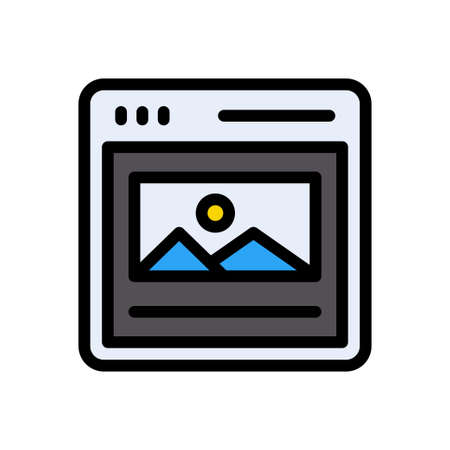 browser vector color line iconのイラスト素材