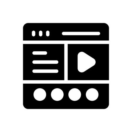 webpage vector glyph flat iconのイラスト素材