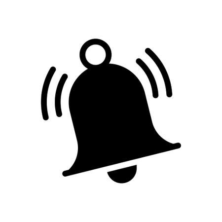 alarm vector glyph flat iconのイラスト素材