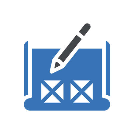 design vector glyph color iconのイラスト素材