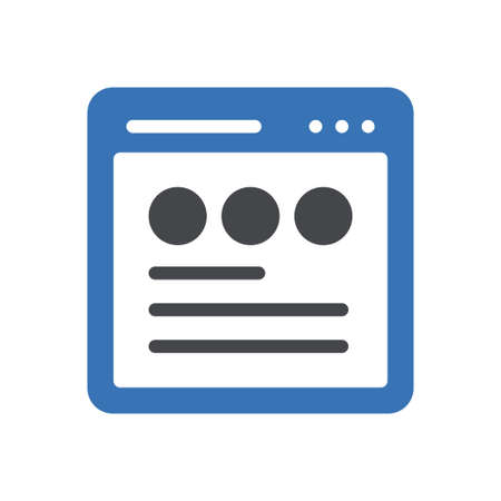 webpage vector glyph color iconのイラスト素材
