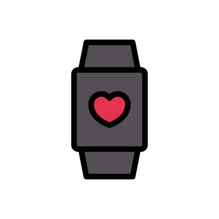 watch vector color line iconのイラスト素材