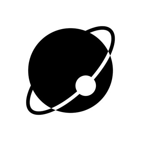 planet vector glyph flat iconのイラスト素材