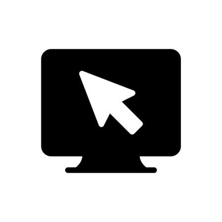 cursor vector glyph flat iconのイラスト素材