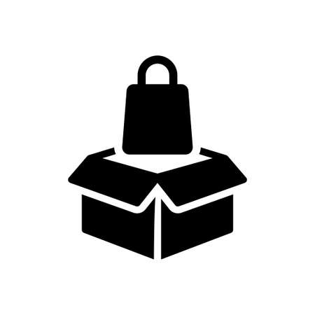 box vector glyph flat iconのイラスト素材