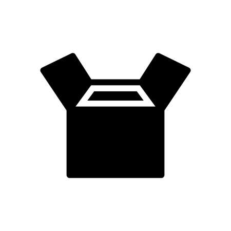 box vector glyph flat iconのイラスト素材