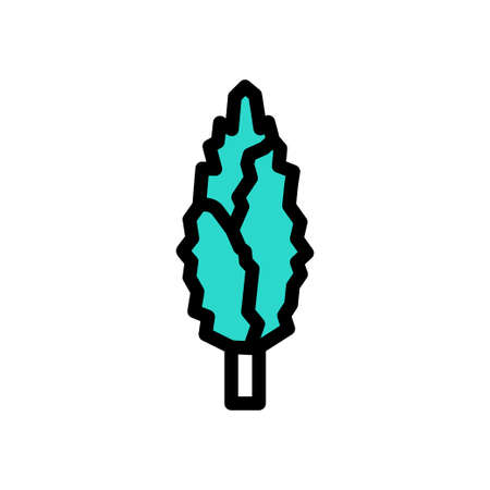 tree vector colour line iconのイラスト素材