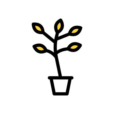 tree vector colour line iconのイラスト素材