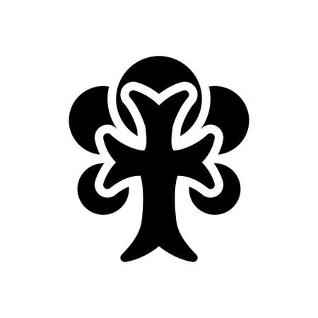tree vector glyph flat iconのイラスト素材