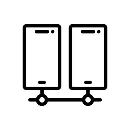 network vector thin line iconのイラスト素材
