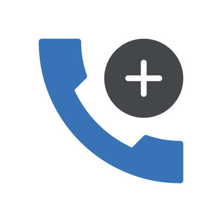 add call vector glyph colour  iconのイラスト素材