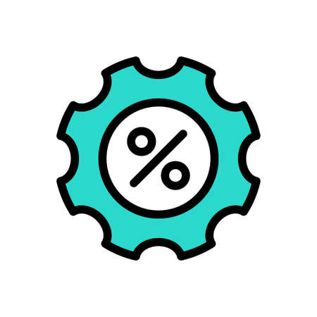 discount vector colour line  iconのイラスト素材