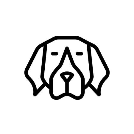 dog vector thin line iconのイラスト素材