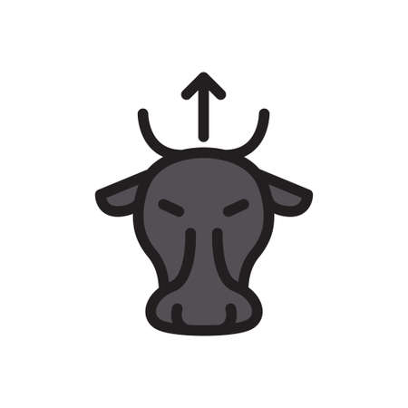 trading vector color line iconのイラスト素材