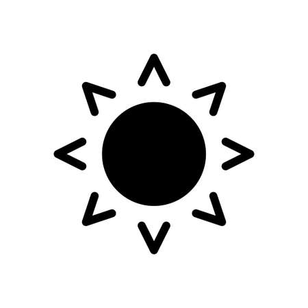 sun vector glyph flat iconのイラスト素材