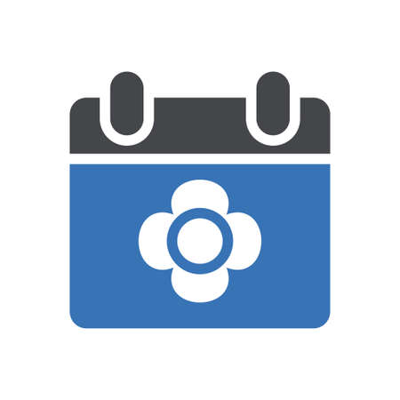 spring vector glyph color iconのイラスト素材