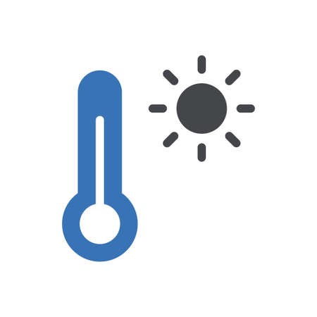 sun vector glyph color icon