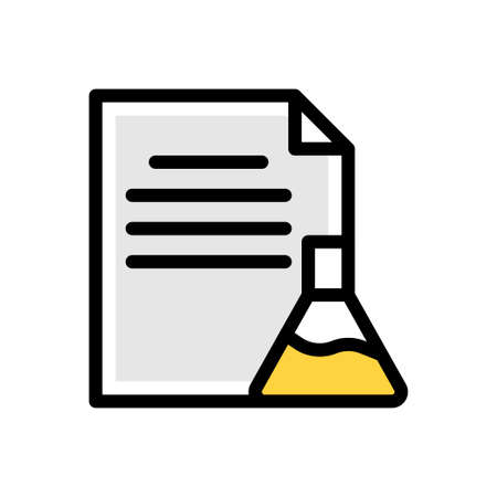 flask vector colour line iconのイラスト素材