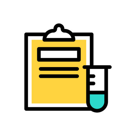 clipboard vector colour line iconのイラスト素材